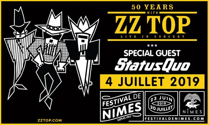 Status Quo + ZZ Top (Festival de Nîmes 2019) en concert